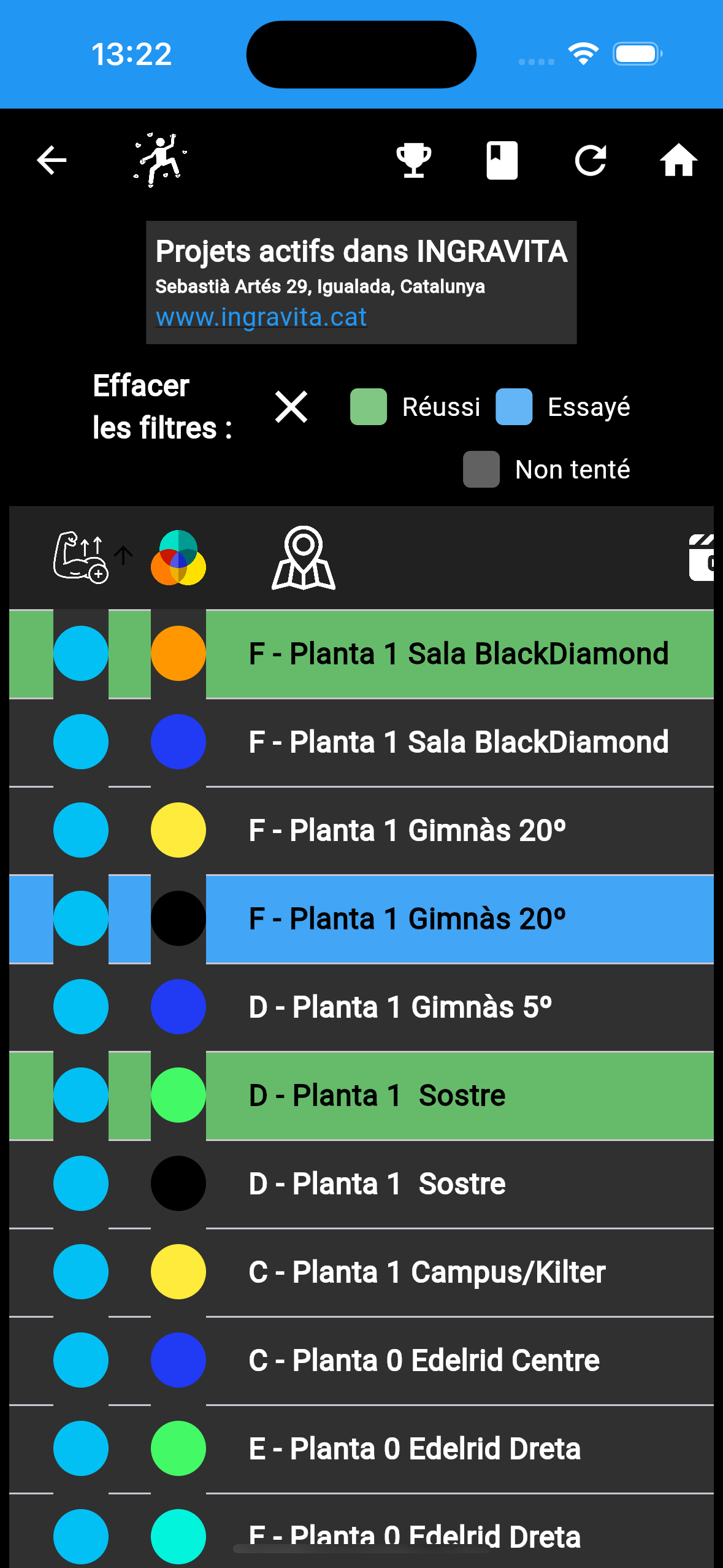 Filtratge de projectes